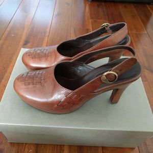 Cole Haan leather platform clogs